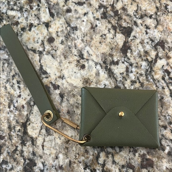 Avryn Co. Moss Green Leather Wristlet Wallet - Picture 2 of 7